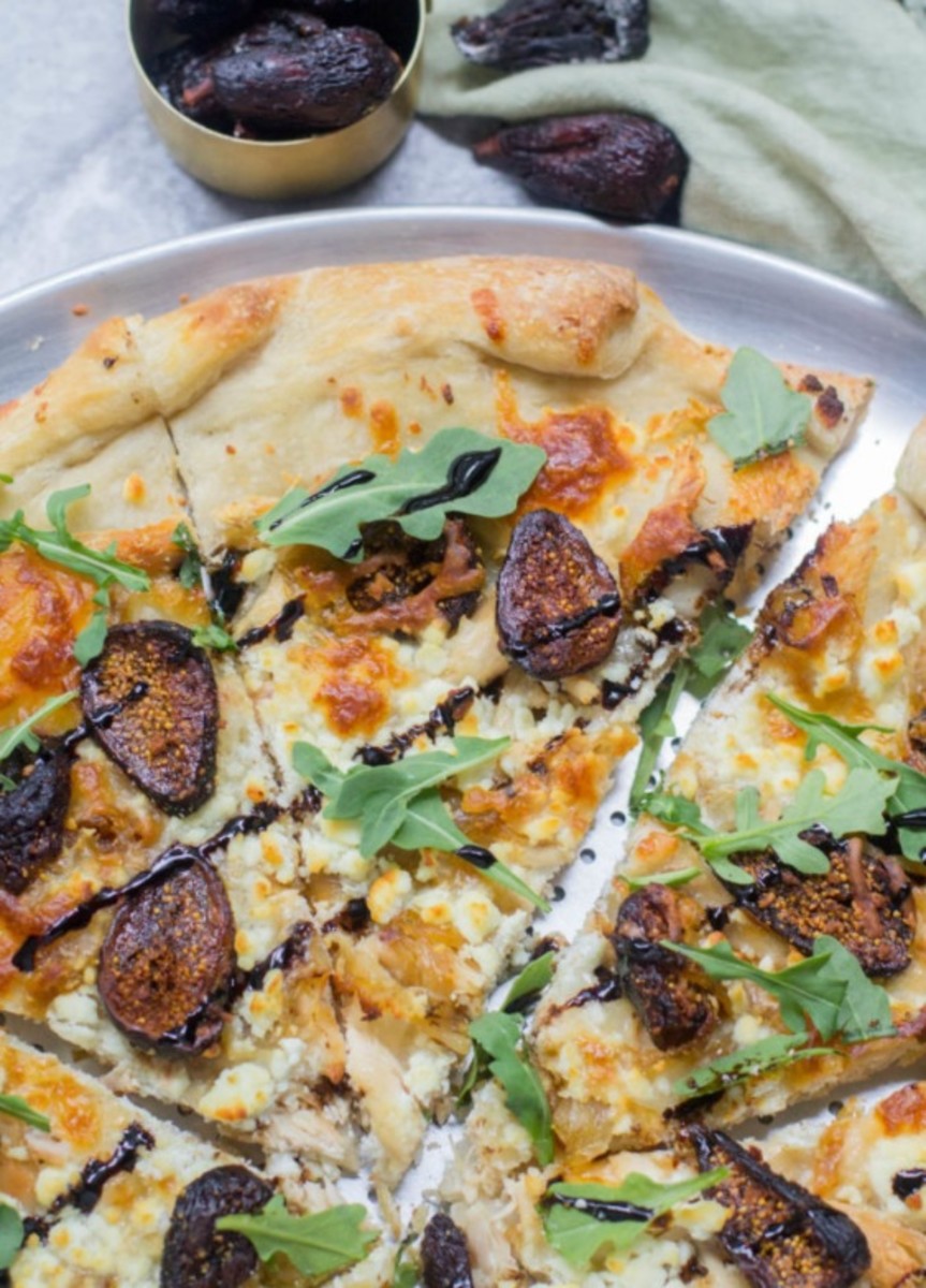 Chicken, Goat Cheese, and Fig Pizza