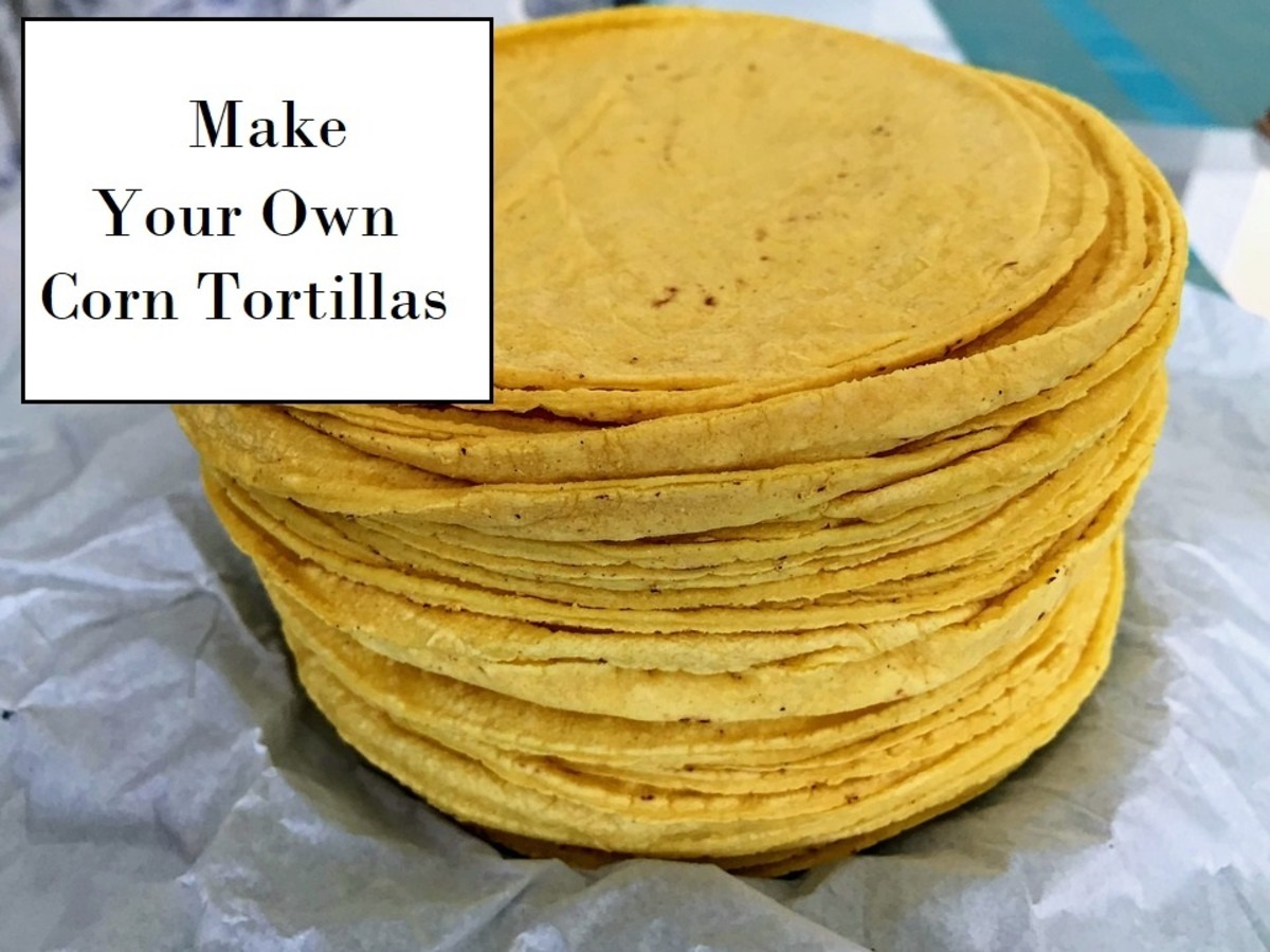A tender stack of homemade corn tortillas