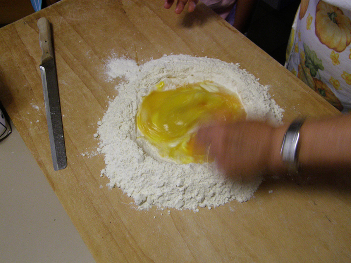 Form the pasta dough.