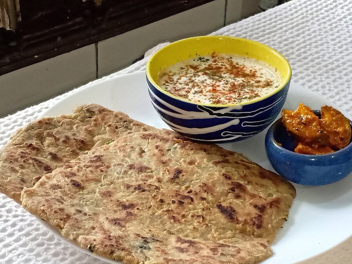 Lauki paratha is made with bottle gourd