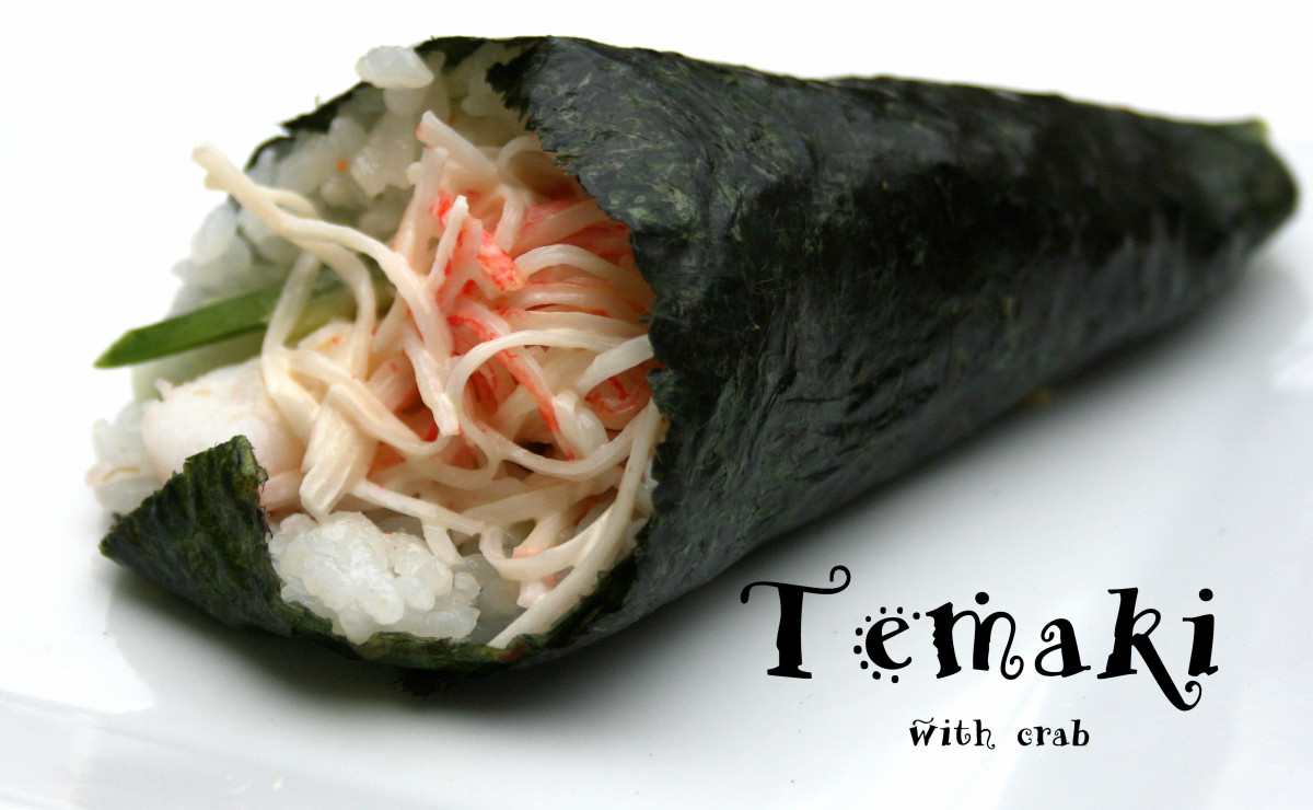 Temaki with crab