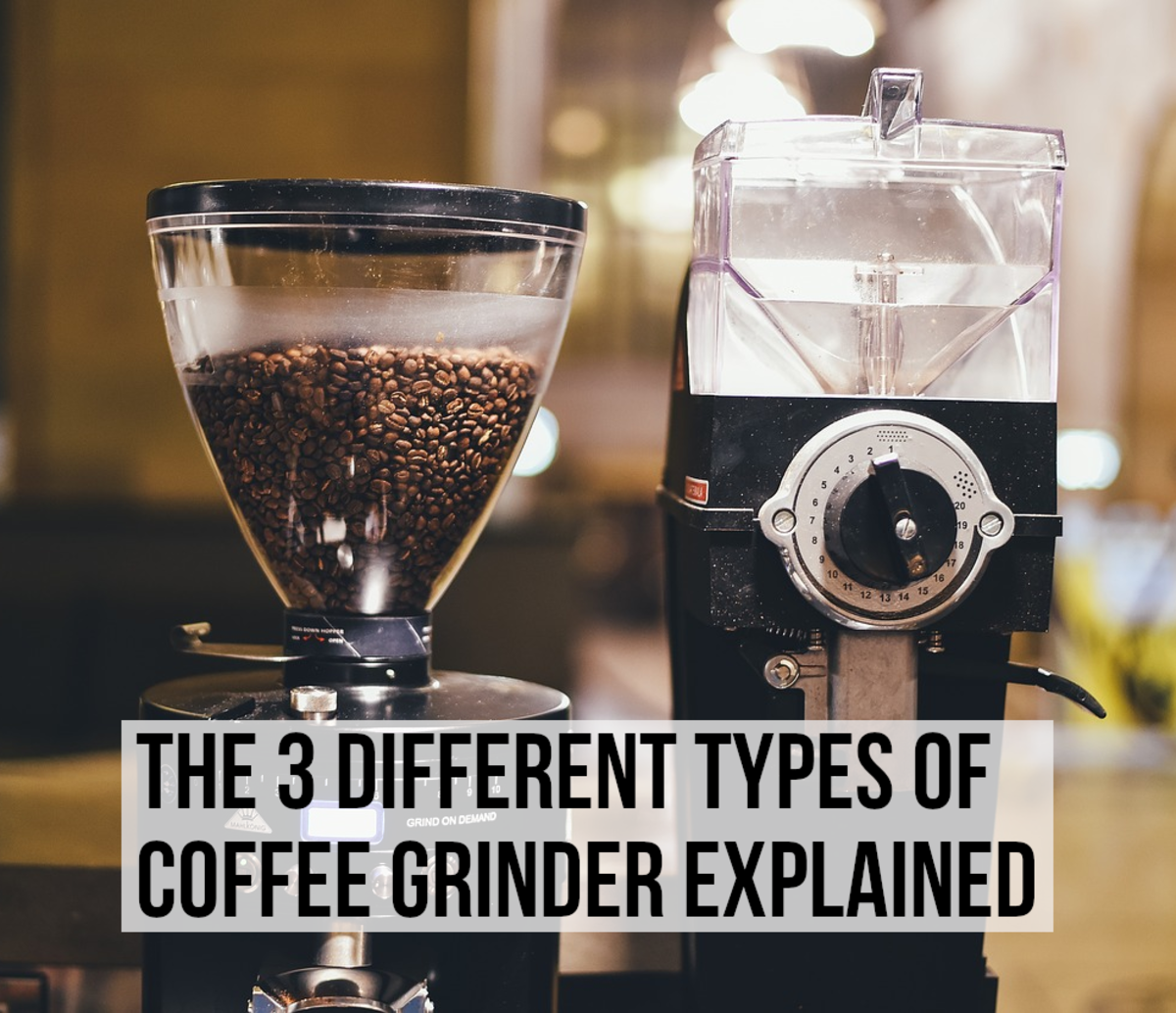 This article explains the different types of coffee grinders and gives examples.